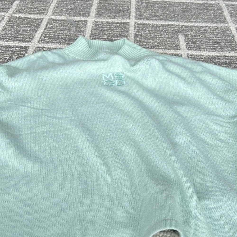 misguided knit teal sweater